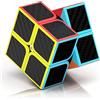 ROXENDA 2x2 Speed Cube, Cubo di Velocità 2x2x2 Adesivo in Fibra di Carbonio Super-durevole con Colori Vivaci (2x2x2)