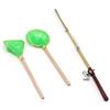 KEEDA Canna da Pesca Net Strumenti Bilancia Accessori per 1/6 1/12 Dollhouse Giocattoli 1:10 RC Auto Axial SCX10 90046 Wraith Yeti TF2 D90 Traxxas Decorazione (verde)