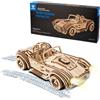 UGEARS Drift Cobra Racing Car 3D Puzzle - Regalo per la Festa del Papà Puzzle 3D Vintage Kit Modello Auto con Potente Motore a Molla - Kit Modello Auto da Costruire per Adulti - Puzzle 3D Meccanici