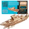 Wood Trick Ocean Yacht Puzzle 3D di Legno per Adulti da Costruire | [565 Pezzi] Avanza Fino a 2,4 m - Kit di Montaggio Meccanico in Legno DIY per Adulti