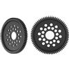 VGEBY Ingranaggio Dritto Ad Alta Velocità, Kit di Conversione Pignone Dritto Auto Grande Remoto Metallo Acciaio Nero per Tamiya TT‑02 68T Aggiorna Accessori Parti