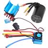 Dilwe Set Motore Brushless per Auto RC, Motore Brushless Impermeabile 2300KV + ESC 80A + Radiatore Motore Set Motore Brushless RC per Auto Camion 1/10 RC