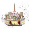 Tonecheer Carillon in Legno Puzzle 3D, Kit fai da te per Adulti, Scatola Musicale Girevole, Puzzle in Legno, Regalo per Compleanno, Natale teenager (Parigi Romantica)