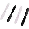 vhbw 4X elica Compatibile con Jamara QCF 110 Drone - 2 Coppie di eliche di Ricambio, autobloccante Nero/Bianco