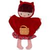 LILLIPUTIENS, Cappuccetto Rosso, Marionetta a Mano, da 2 Anni | 3 Etichette Nascoste nella Tasca Anteriore e Tessuti con texture diverse per raccontare la fiaba, 27 Cm