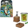 Mattel Jurassic World - Crushivores assortimento, mini dinosauro nascosto nella sabbia e 2 diverse paste da modellare, sorprese incluse e confezione apribile, giocattolo per bambini, 4+ anni, HVB29
