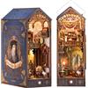Tonecheer Kit fai da te Book Nook con Protezione Antipolvere e luce LED, Leonardo da Vinci Puzzle in Legno 3D, Parti Mobili e Rotanti, Fermalibri Creativi per Biblioteca, Idee Regalo per Adulti