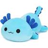 shownicer Peluche Axolotl Kawaii Giocattolo Morbido Animali di Peluche Axolotl Bambola di Peluche Cuscino Regalo per Bambini Ragazza 3+ Anni (Blu, 50cm)