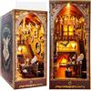 KingStora DIY Magic Academy Book Nook, Fantasy Castle Common Room Model, 3D Assembly Bookend, Retro Mystic Theme for Adults