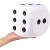 Anboor Dadi di Schiuma Large Squishies Jumbo per Dadi da Gioco in Classe Giocattoli per Bambini Collezione Regali Oggetti Decorativi (Bianco)