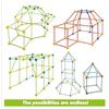 TLHWIN Kids Fort Building Kit Costruzione di giocattoli educativi Tunnel Tenda Giocattolo Set Apprendimento Fai Da Te Kit Costruzione Giocattoli Regalo Di Compleanno (157PCS)