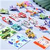 dellyy Puzzle 3D per Bambini, Puzzle con Animali da 30 Pezzi per Bambini, Puzzle di Cartoni Animati, Puzzle Educativo di Cartoni Animati 3D, Mini Puzzle (Aereo)