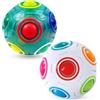 EACHHAHA Magic Rainbow Ball Pallone Arcobaleno Set di 2 Puzzle 3D Riempitivo per Calza di Natale, Giochi di Intrattenimento per Bambini e Giocattoli di Decompressione per Adulti (Bianco + Blu)