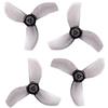 Gemfan 4Pairs 35mm 3 pale elica 4 pale 1,0 mm CW CCW PC Paddle per 08028 Motor Freestyle Racing Tinywhoop Drone (3 lame, grigio)