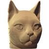 CARTONIC Gatto Puzzle 3D in Cartone - Modellino da Costruire | 89 Pezzi, 18 × 14 × 12 cm - Kit Scultura Fai da Te da Dipingere, Materiali Riciclati, Ragazzi e Adulti, Idea Regalo