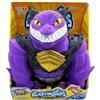 CICABOOM - Maxy Drako - Drago giocattolo allungabile ed elastico con Armatura interscambiabile (23 cm x 2 Kg) - Elastikorps Fighter Extra Force - Idea Regalo Bambini (Colore Viola)