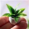 Nlinlin Verde Scala 1:12 Miniatura Casa delle Bambole In Vaso Mini Pianta Miniatura Casa Delle Bambole Decorazione Accessori Finto Fiore Modello Decorazione