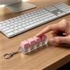 Generic Tastiera portatile Fidget, portachiavi leggero con tastiera per adulti, portachiavi fidget per borse, indumenti, spazi ufficio, aree interne e regalo per famiglie, rosa