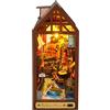 Tktouci Kit Booknooks per Adulti - Statua Puzzle 3D in Legno Creativo,Modellino Educativo da Montare con LED per Biblioteca Camera dei Giochi Nursery Aula Lettura per Tutti