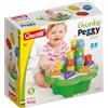 Quercetti Chunky Peggy Box, Giochi Montessori 1 Anno fino ai 4, con Chiodoni Colorati, Mosaico Sensoriale, Giochi 1 Anno, Giochi per Bambini Made in Italy