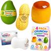 Babuman 4 Pezzi Crunchy Squishy Set, Realistic Amsr Color Changing Mango Sapone Cute Peanut Pudding Pallina antistress a lenta risalita per la gestione dell'ansia, ideale come bomboniera per feste (B)