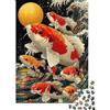 GJDNEAAKL Carpa Koi Puzzle 1000 Pezzi Carta per Adulti Onda Giapponese Rilassante Puzzle per Famiglia Decorazione Regalo 38x26cm/1000pcs
