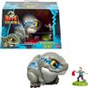 Mattel Jurassic World Bite Club Figura da collezione, Velociraptor 'Blue' Chubby Stilizzato Dinosauro Circa 4 Pollici Figura con Accessorio, HVB37