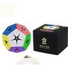 Oostifun FunnGoo YuXin HuangLong 4 x 4 dodecaedro 12 superfici Gigaminx Megaminx 4 x 12 puzzle magico cubo senza adesivi (edizione standard)