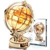RoWood Puzzle 3D Modello in Legno per Adulti Globo Luminoso - Modellismo da Costruire - Modellini da Costruire per Adulti - Regali di Compleanno e Natale