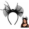 FePen Halloween Cerchietto,Cerchietto per Halloween,Accessori per Capelli | Corna del Diavolo,Cerchietto Pipistrello,Fascia di Ragnatela,Cerchietto Strega,Fascia per Halloween,Carnevale,Cosplay