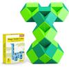 ECHOCUBE Cubo Serpente Magico, 48 segmenti Serpente Righello Twist Puzzle Serpenti Magici Regali per Feste, Giocattoli di Fidget Snake Creativi Serpente per Bambini/Adulti (Verde)