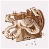 auryee Puzzle in Legno 3D Pista per Biglie per Adulti - Puzzle Meccanico Fai-da-Te a Manovella Kit Modello di Assemblaggio Artigianato in Legno per Età 15+ anni