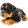 Teddys Rothenburg Peluche Rottweiler Rob 45 cm, sdraiato, marrone/nero