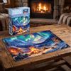 Generic Puzzle da 1000 pezzi Aurora & Campfire Premium Matte Board Art Puzzle per Adulti Dreamy Snow Mountain Wall Decor 25,9 x 38,1 cm
