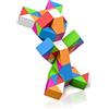 ROXENDA Magic Snake con 72 Blocchi, Magic Snake Cube Twist Puzzle - 3D Puzzle Giocattolo di Fidget Snake Gadget Compleanno per Bambini e Adulti - 1 Pack (Multicolore)