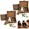 Generic Arcane Divination Dice Set with Engraved Wooden Box | 10-Piece Oracle Dice Set for Tarot, Astrology, Rune Casting, Meditation and Spiritual Reflection