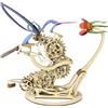 SpedUpX Colibrì meccanico 3D in legno, 200 pezzi, con uccelli, puzzle fai da te, decorazione per adulti (Ty3/colore 1)