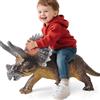 Gzsbaby Dinosauri King Giant Triceratops Dinosaur Toy - Figura realistica di dinosauro realistica da 81,3 cm, giocattoli Jumbo Dino per bambini da 3 a 5 a 7 anni, bomboniere perfette per feste, regali