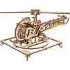 UGEARS Mini Elicottero - Kit di costruzioni per puzzle in legno 3D - Set di puzzle unici e rompicapo per adulti - Modello meccanico realistico - Puzzle in legno 3D per adulti e ragazzi