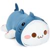 shownicer Peluche Gatto Squalo, Kawaii Giocattolo Morbido, Animali di Peluche Gattino, Bambola di Peluche Cuscino, Regalo per Bambini Ragazza 3+ Anni (Squalo Gatto, 30cm)