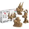 CARTONIC Asterix Obelix Idefix Trio Puzzle 3D in Cartone - Kit 3 Modellini | 323 Pezzi, Kit Fai da Te in Cartone Riciclato da Montare e Dipingere - Adolescenti e Adulti, Idea Regalo Creativo