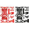 Radiokontrol Set Compatibile con Tamiya 95242 Mini 4WD Telaio Super-X Rinforzato Rosso/Nero