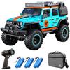 Teeggi 1/20 RC Crawler veicolo da arrampicata radiocomandato modello 4WD Off-Road All Terrain, motore senza spazzole, SG206PRO, 3 batterie (blu)