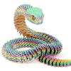Joycabin Serpente giocattolo 3D stampato, serpente flessibile, giocattolo Fidget 60 cm, animali 3D stampato per bambini regalo ufficio cultura domestica (arcobaleno)