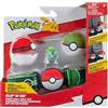 Pokémon Set da 5 cm Bulbasaur Battle Figure con Clip 'N' Go con Nest Ball e Accessori Pokéball