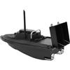 yikmid Barca esca pesca telecomando 2kg, 300m, 90min, 5200mAh, nera | Doppio contenitore esche, 2 contenitori indipendenti, elica a 3 pale, protezione antigroviglio, 5 resistenza onde, 2.4GHz