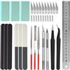 YAMXIN Set di 17 strumenti per modellismo - Accessori per modellini Gundam, modellismo architettonico, modellismo auto e aeroplani, miniature, riparazioni e hobby