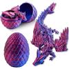 TaimeiMao Drago Stampato in 3D Nell'Uovo, Diocattolo Articolato del Drago | Drago di Cristallo Articolato con Uovo di Drago, Adatto per Auto, Erwachsene Kinder Geschenke Spielzeug