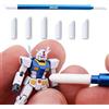 Generic Penna doppia estremità modello linea tampone stick con 6 punte di ricambio, 3 mm 5 mm teste smussate, bastone blu per pittura hobby strumento per modello