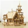Cuteefun Kit Castello Puzzle in Legno 3D, Kit di Modelli di Architettura, Kit di Costruzione in Legno per Adulti, Set di Costruzioni Meccaniche in Legno, Regalo per Compleanno, Festa del papà